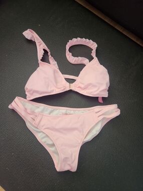 Victoria's Secret Pink Bikini Bottoms with Thin Waist Straps